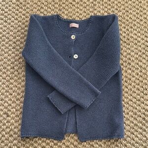 Blue Knit Little Girls Sweater